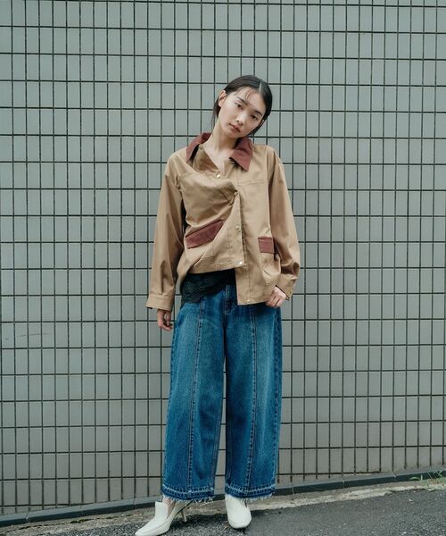 STRATA(エストラータ)の「2wayカラーハンティングジャケット 【低身長・小柄女性】(その他アウター・レディース・ブラウン/ベージュ・ONE SIZE)」の5枚目の写真