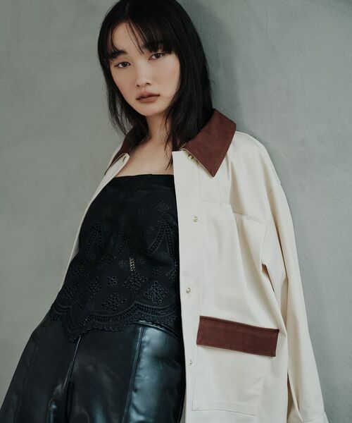 STRATA(エストラータ)の「2wayカラーハンティングジャケット 【低身長・小柄女性】(その他アウター・レディース・ブラウン/ベージュ・ONE SIZE)」の12枚目の写真