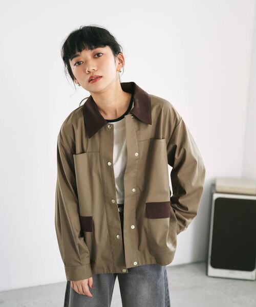 STRATA(エストラータ)の「2wayカラーハンティングジャケット 【低身長・小柄女性】(その他アウター・レディース・ブラウン/ベージュ・ONE SIZE)」の14枚目の写真