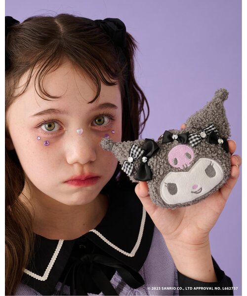 マイメロディ/クロミ】リボンいっぱいフェイス型ポーチ（その他小物