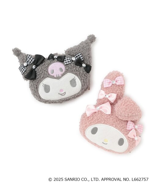 マイメロディ/クロミ】リボンいっぱいフェイス型ポーチ（その他小物