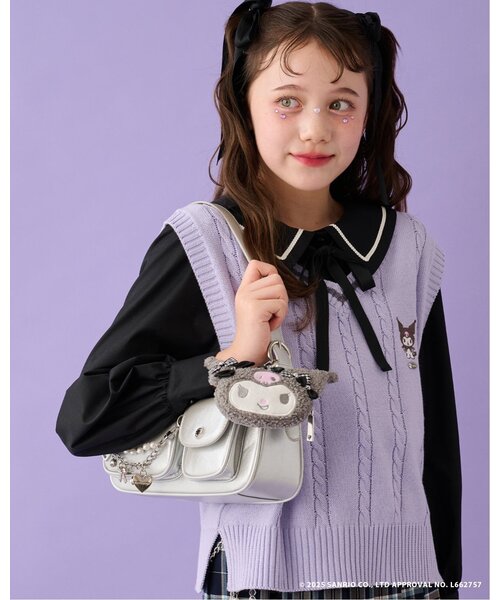 マイメロディ/クロミ】リボンいっぱいフェイス型ポーチ（その他小物