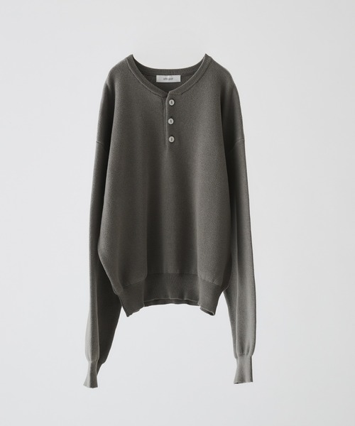 selle glant（セレグランテ）の「MILANO RIB HENLEY NECK KNIT/ミラノリブヘンリーネックニット（ニット/セーター・メンズ・ブラック/アイボリー/グレー/ブルー・SMALL/MEDIUM/LARGE）」の13枚目の写真