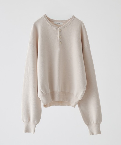 selle glant（セレグランテ）の「MILANO RIB HENLEY NECK KNIT/ミラノリブヘンリーネックニット（ニット/セーター・メンズ・ブラック/アイボリー/グレー/ブルー・SMALL/MEDIUM/LARGE）」の16枚目の写真