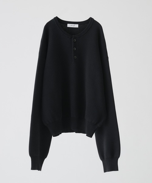 selle glant（セレグランテ）の「MILANO RIB HENLEY NECK KNIT/ミラノリブヘンリーネックニット（ニット/セーター・メンズ・ブラック/アイボリー/グレー/ブルー・SMALL/MEDIUM/LARGE）」の10枚目の写真