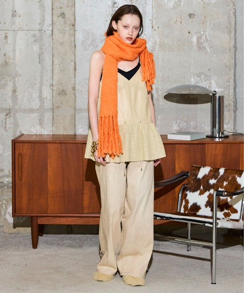 セール】Vegan Leather Peplum Tunic / ヴィーガンレザーペプラム