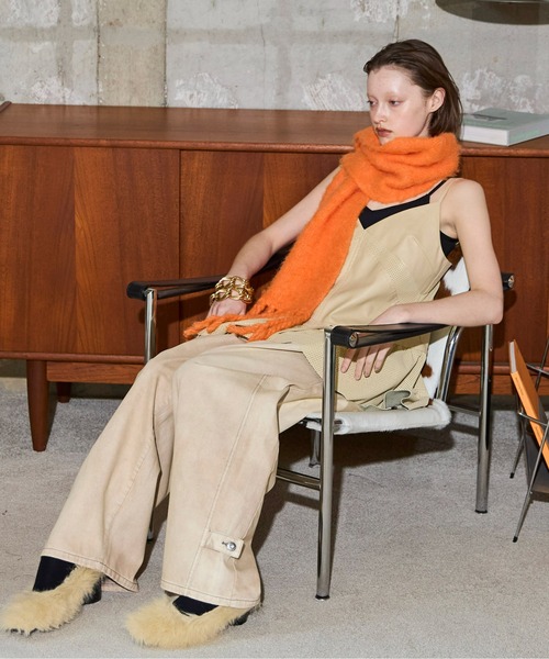 MAISON SPECIAL（メゾンスペシャル）の「Vegan Leather Peplum Tunic / ヴィーガンレザーペプラムチュニック（チュニック・レディース・ブラック/クリーム・FREE）」の5枚目の写真