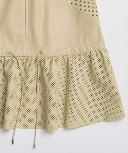 MAISON SPECIAL（メゾンスペシャル）の「Vegan Leather Peplum Tunic / ヴィーガンレザーペプラムチュニック（チュニック・レディース・ブラック/クリーム・FREE）」の14枚目の写真