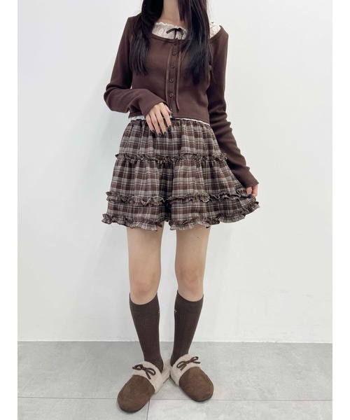 PHILLY(フィリー)の「チェックフリルミニスカート(スカート・レディース・ブラウン/ブラック・FREE)」の19枚目の写真