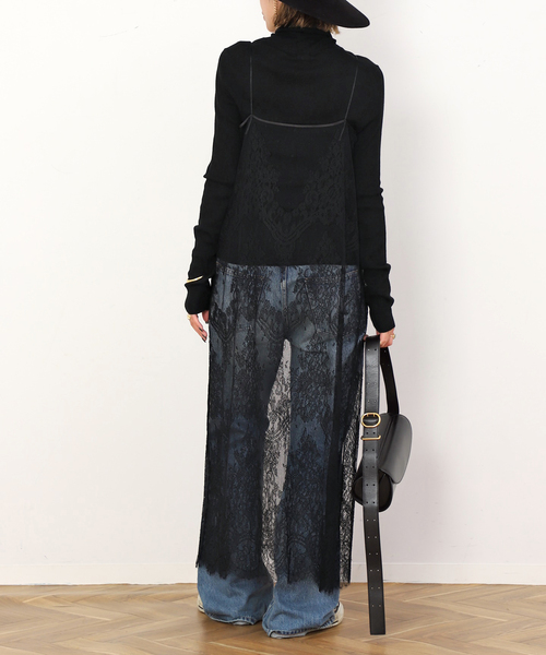 EVERYDAY I LIKE.（エヴリディアイライク）の「*レースキャミソールドレス（ワンピース・レディース・ブラック・FREE）」の3枚目の写真