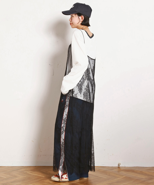 EVERYDAY I LIKE.（エヴリディアイライク）の「*レースキャミソールドレス（ワンピース・レディース・ブラック・FREE）」の8枚目の写真