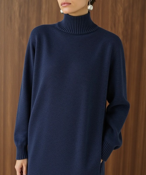 cammie(キャミー)の「タートルニットミニワンピース(ワンピース・レディース・グレー/ブラック/ネイビー/ベージュ・F)」の22枚目の写真