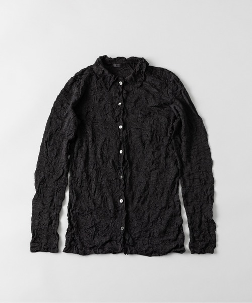 kuros'(クロス)の「【kuros’オリジナル】ワッシャーシャツ衿和紙カーディガン(Tシャツ/カットソー・レディース・ホワイト/ブラック・MEDIUM/SMALL)」の14枚目の写真