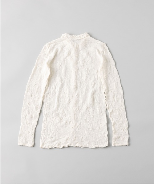 kuros'(クロス)の「【kuros’オリジナル】ワッシャーシャツ衿和紙カーディガン(Tシャツ/カットソー・レディース・ホワイト/ブラック・MEDIUM/SMALL)」の13枚目の写真
