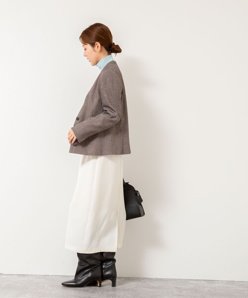 NOLLEY’S Sophi(ノーリーズソフィ)の「《セットアップ対応》ウォッシャブルウール調ノーカラージャケット(ノーカラージャケット・レディース・ネイビー/ベージュ系その他3/ブラック・36/38/40)」の15枚目の写真