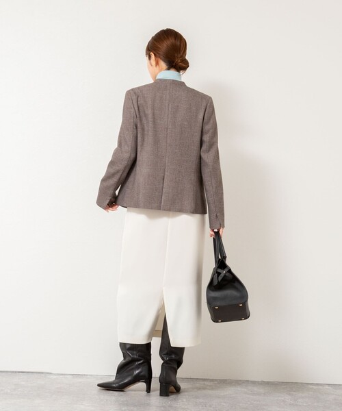 NOLLEY’S Sophi(ノーリーズソフィ)の「《セットアップ対応》ウォッシャブルウール調ノーカラージャケット(ノーカラージャケット・レディース・ネイビー/ベージュ系その他3/ブラック・36/38/40)」の16枚目の写真