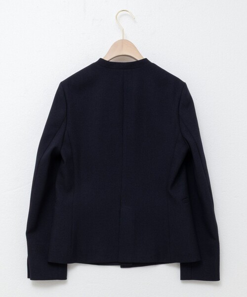 セール】《セットアップ対応》ウォッシャブルウール調ノーカラー