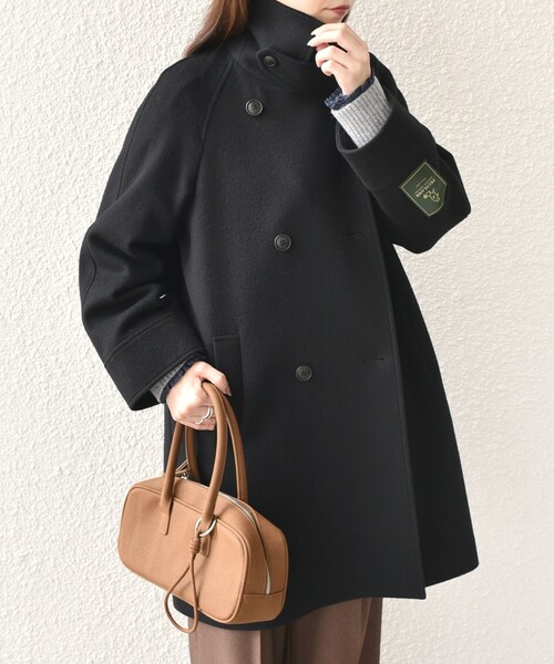 セール】SHIPS Colors:SUPER100 ラグランスリーブ ダブルボタン コート