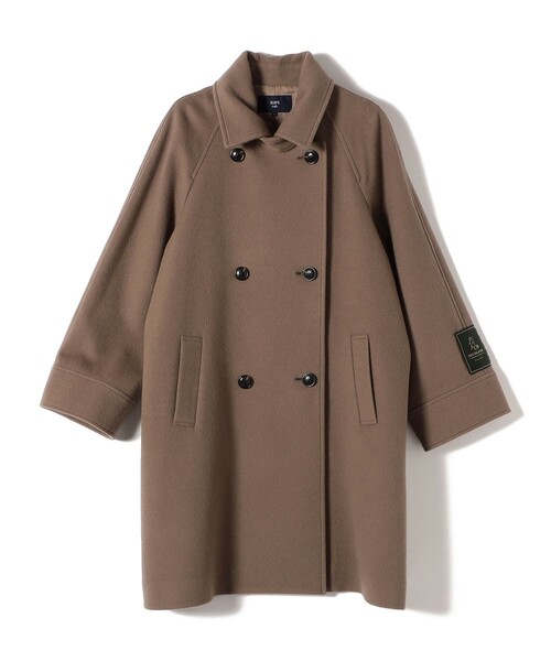 SHIPS Colors:SUPER100 ラグランスリーブ ダブルボタン コート