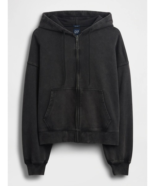 セール】ヘビーウェイト オーバーサイズ クロップド ジップアップ