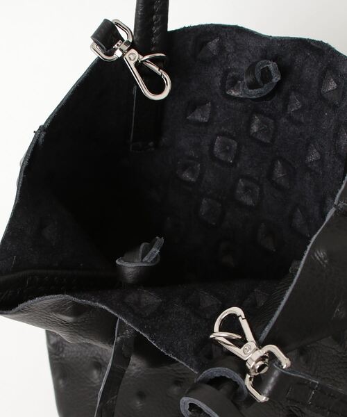 ROSE BUD(ローズバッド)の「(MILLELA FIRENZE)EMBOSSED MINI TOTE(トートバッグ・レディース・ブラック/シルバー・ONE SIZE)」の5枚目の写真