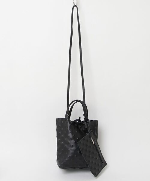 ROSE BUD(ローズバッド)の「(MILLELA FIRENZE)EMBOSSED MINI TOTE(トートバッグ・レディース・ブラック/シルバー・ONE SIZE)」の22枚目の写真
