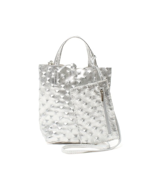 ROSE BUD(ローズバッド)の「(MILLELA FIRENZE)EMBOSSED MINI TOTE(トートバッグ・レディース・ブラック/シルバー・ONE SIZE)」の11枚目の写真