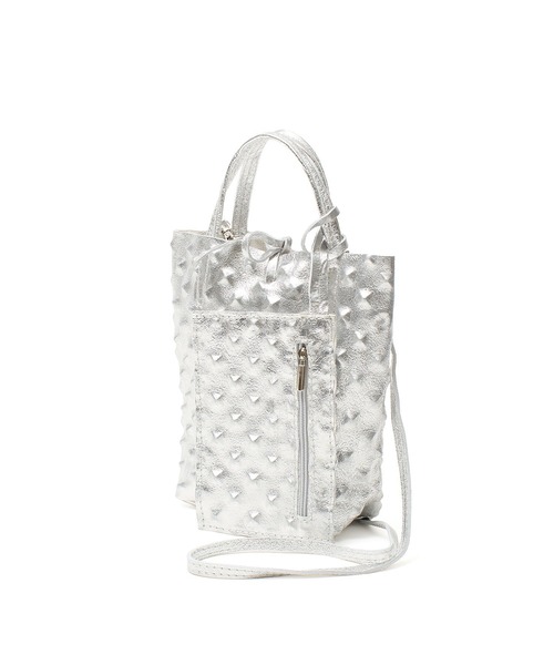 ROSE BUD(ローズバッド)の「(MILLELA FIRENZE)EMBOSSED MINI TOTE(トートバッグ・レディース・ブラック/シルバー・ONE SIZE)」の12枚目の写真