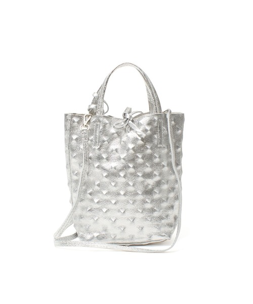 ROSE BUD(ローズバッド)の「(MILLELA FIRENZE)EMBOSSED MINI TOTE(トートバッグ・レディース・ブラック/シルバー・ONE SIZE)」の13枚目の写真