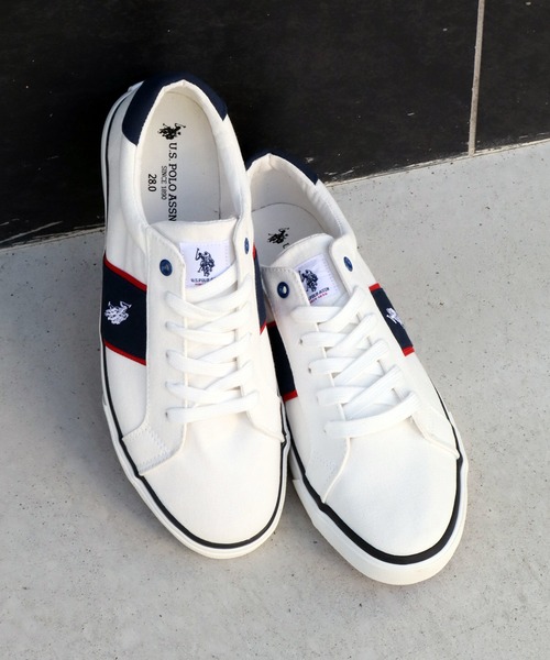 U.S. POLO ASSN.(ユーエスポロアッスン)の「【U.S. POLO ASSN./ユーエスポロアッスン】ワンポイント コートソールスニーカー(スニーカー・メンズ・ホワイト/ブラック・25.5cm/26.5cm/27.5cm/25.0cm/26.0cm/27.0cm/28.0cm)」の17枚目の写真