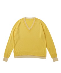 layered V neck pullover(レイヤードVネックプルオーバー)