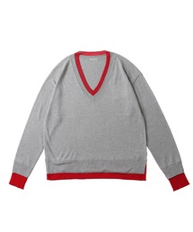 layered V neck pullover(レイヤードVネックプルオーバー)