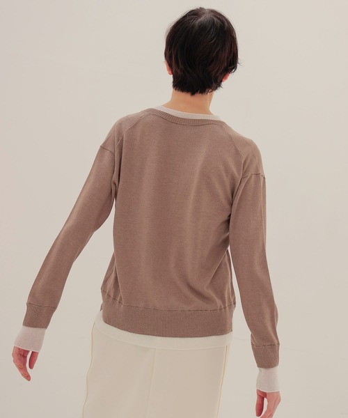 DRESSLAVE（ドレスレイブ）の「layered V neck pullover(レイヤードVネックプルオーバー)（ニット/セーター・レディース・チャコールグレー/イエロー/ベージュ/ライトグレー・38）」の20枚目の写真