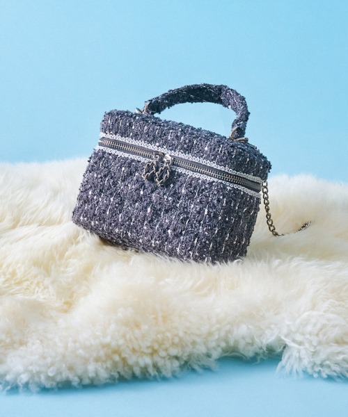 SNIDEL（スナイデル）の「バリエバニティーバッグ（ハンドバッグ・レディース・アイボリー/グレー/ネイビー・F）」の2枚目の写真