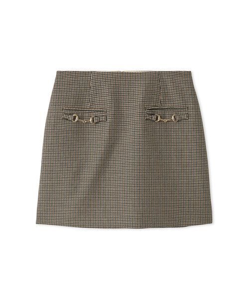 セール】フロントビットデザインミニスカート（スカート）｜LILY BROWN