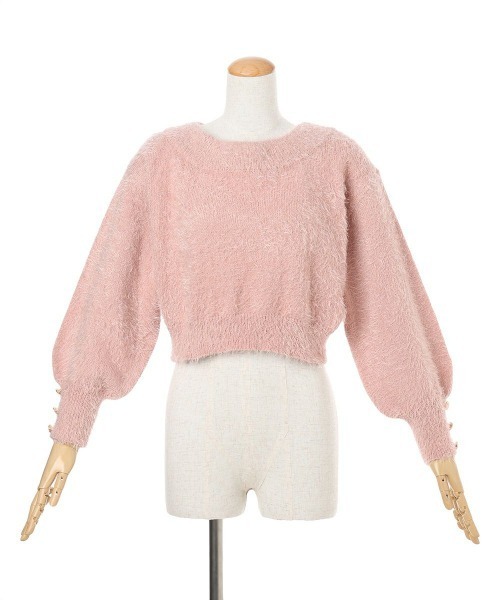 F i.n.t（フィント）の「エンブレム釦シャギーニットプルオーバー/fint フィント（ニット/セーター・レディース・ピンク/グレー/アイボリー・FREE）」の16枚目の写真