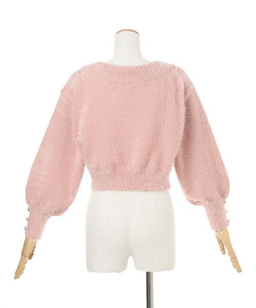 F i.n.t（フィント）の「エンブレム釦シャギーニットプルオーバー/fint フィント（ニット/セーター・レディース・ピンク/グレー/アイボリー・FREE）」の18枚目の写真