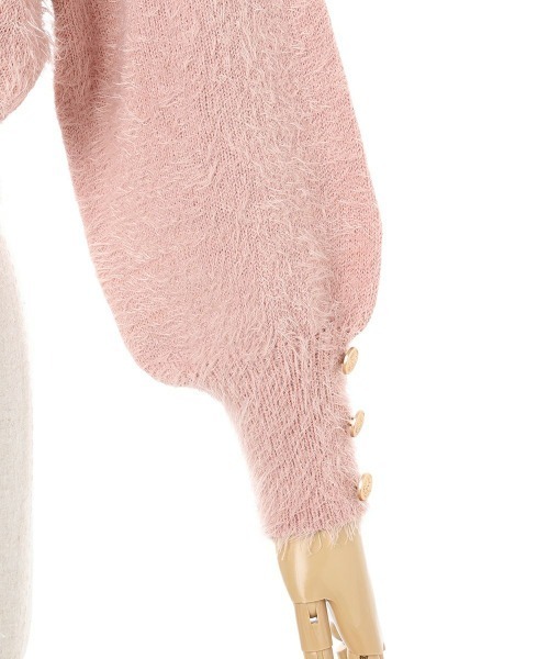 F i.n.t（フィント）の「エンブレム釦シャギーニットプルオーバー/fint フィント（ニット/セーター・レディース・ピンク/グレー/アイボリー・FREE）」の21枚目の写真