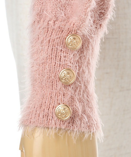 F i.n.t（フィント）の「エンブレム釦シャギーニットプルオーバー/fint フィント（ニット/セーター・レディース・ピンク/グレー/アイボリー・FREE）」の22枚目の写真