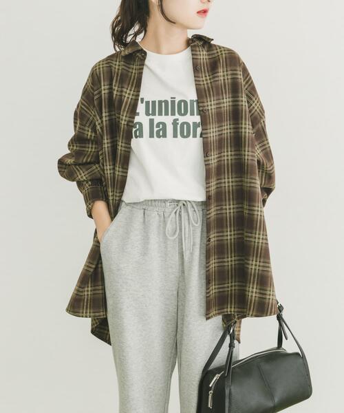 ITEMS URBANRESEARCH（アイテムズ アーバンリサーチ）の「起毛チェックルーズシャツ（シャツ/ブラウス・レディース・レッド/ブラウン/ネイビー・FREE）」の17枚目の写真