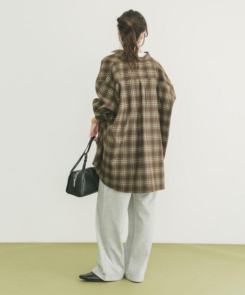 ITEMS URBANRESEARCH（アイテムズ アーバンリサーチ）の「起毛チェックルーズシャツ（シャツ/ブラウス・レディース・レッド/ブラウン/ネイビー・FREE）」の12枚目の写真