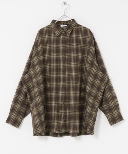 ITEMS URBANRESEARCH（アイテムズ アーバンリサーチ）の「起毛チェックルーズシャツ（シャツ/ブラウス・レディース・レッド/ブラウン/ネイビー・FREE）」の10枚目の写真