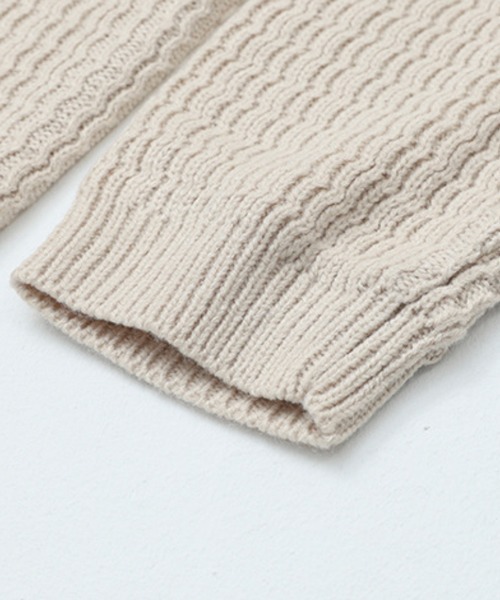 NOWLE（ノウル）の「【NOWLE】バイカラー パイピング ニット カーディガン（カーディガン/ボレロ・メンズ・オフホワイト・MEDIUM/LARGE/X-LARGE）」の21枚目の写真