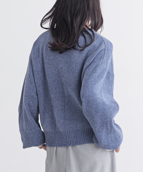 for/c(フォーシー)の「ベロア見えニットトップス【サスティナブル】(ニット/セーター・レディース・アイボリー/ブラック/ブルー・M/L)」の12枚目の写真