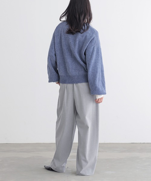 for/c(フォーシー)の「ベロア見えニットトップス【サスティナブル】(ニット/セーター・レディース・アイボリー/ブラック/ブルー・M/L)」の15枚目の写真