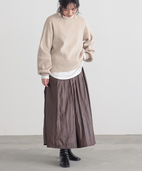 for/c(フォーシー)の「ベロア見えニットトップス【サスティナブル】(ニット/セーター・レディース・アイボリー/ブラック/ブルー・M/L)」の19枚目の写真