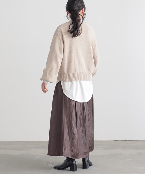 for/c(フォーシー)の「ベロア見えニットトップス【サスティナブル】(ニット/セーター・レディース・アイボリー/ブラック/ブルー・M/L)」の21枚目の写真
