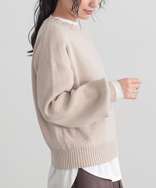 for/c(フォーシー)の「ベロア見えニットトップス【サスティナブル】(ニット/セーター・レディース・アイボリー/ブラック/ブルー・M/L)」の17枚目の写真
