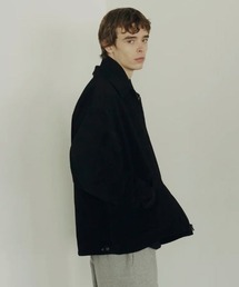 【alvana】DUCK WOOL SHORT JACKET / インクブラック [ALV-90141]