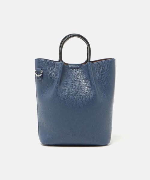 シボ レザーライク ミニ ショルダーバッグ トートバッグ（ショルダー